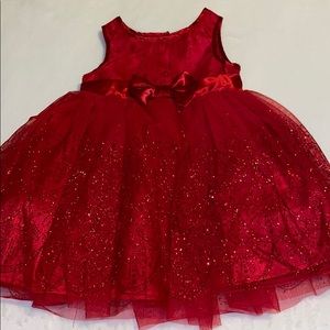 Red glitter holiday dress